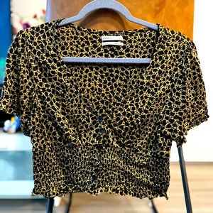 Urban Outfitters crop top, funky print, v neck line